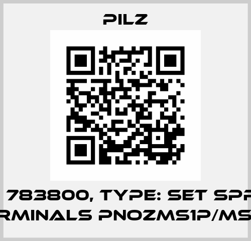 p/n: 783800, Type: Set spring terminals PNOZms1p/ms2p Pilz