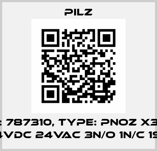 p/n: 787310, Type: PNOZ X3P C 24VDC 24VAC 3n/o 1n/c 1so Pilz