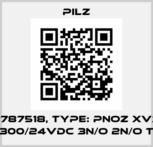p/n: 787518, Type: PNOZ XV3P C 300/24VDC 3n/o 2n/o t Pilz