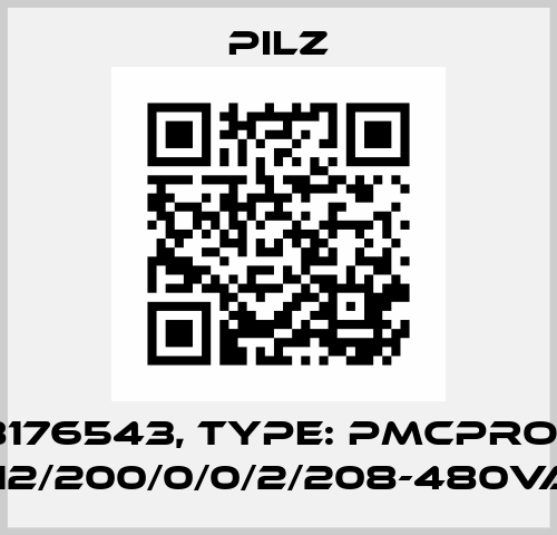 p/n: 8176543, Type: PMCprotego D.12/200/0/0/2/208-480VAC Pilz