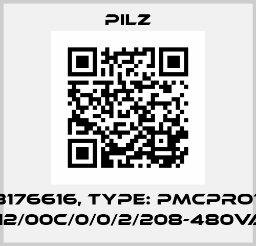 p/n: 8176616, Type: PMCprotego D.12/00C/0/0/2/208-480VAC Pilz