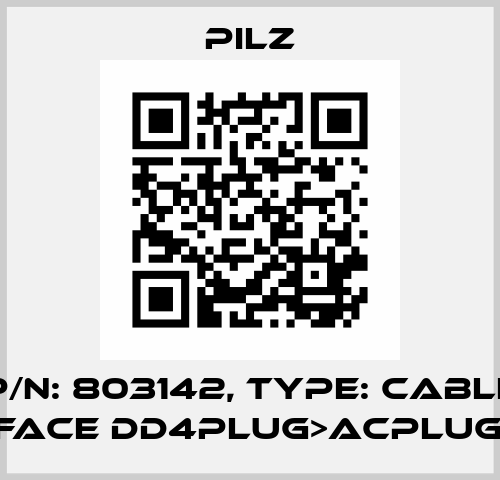 p/n: 803142, Type: Cable Hiperface DD4plug>ACplug:L20m Pilz