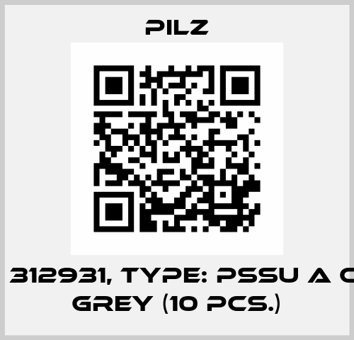 p/n: 312931, Type: PSSu A CE "I" grey (10 pcs.) Pilz