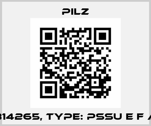 p/n: 314265, Type: PSSu E F AI U-T Pilz