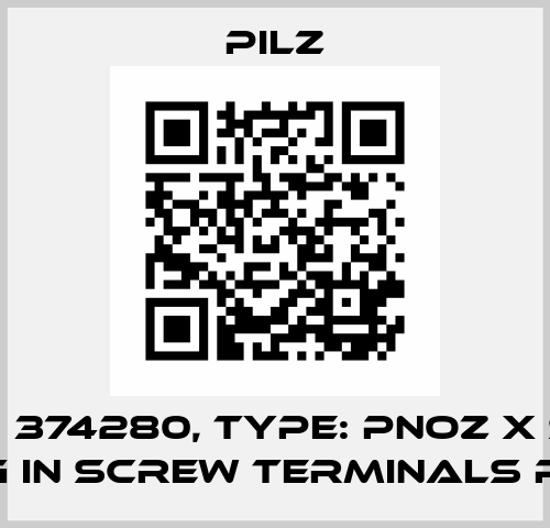 p/n: 374280, Type: PNOZ X Set plug in screw terminals P1+P2 Pilz