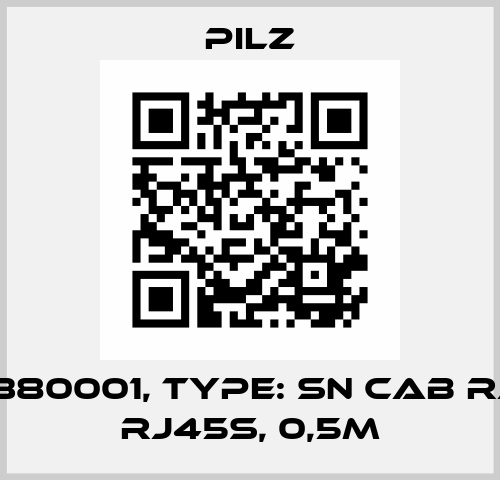 p/n: 380001, Type: SN CAB RJ45s RJ45s, 0,5m Pilz