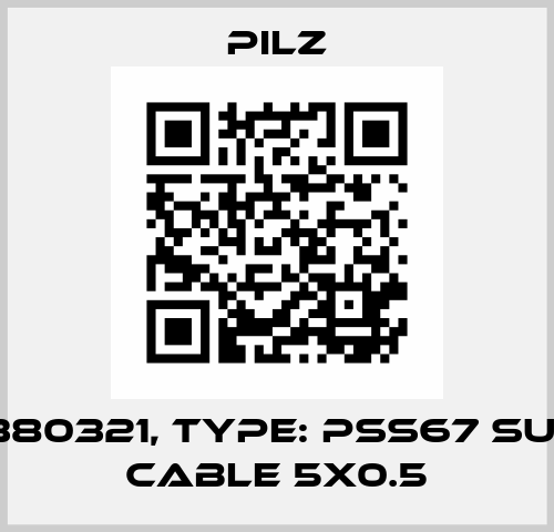 p/n: 380321, Type: PSS67 Supply cable 5x0.5 Pilz