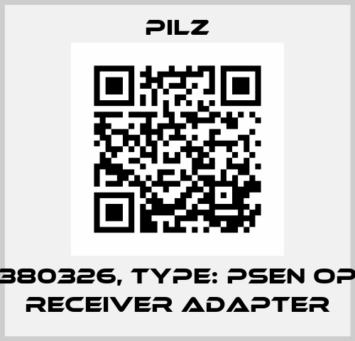 p/n: 380326, Type: PSEN op4F/H Receiver adapter Pilz