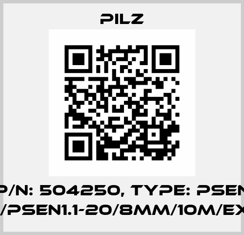 p/n: 504250, Type: PSEN 1.1b-23/PSEN1.1-20/8mm/10m/EX/1unit Pilz