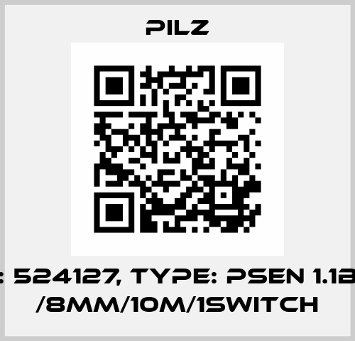 p/n: 524127, Type: PSEN 1.1b-20 /8mm/10m/1switch Pilz