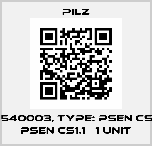 p/n: 540003, Type: PSEN cs1.1n / PSEN cs1.1   1 Unit Pilz