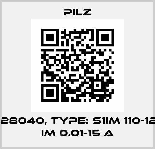 p/n: 828040, Type: S1IM 110-127VAC IM 0.01-15 A Pilz