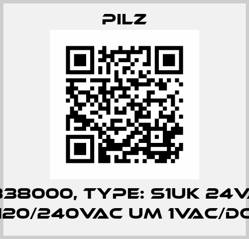 p/n: 838000, Type: S1UK 24VACDC 120/240VAC UM 1VAC/DC Pilz