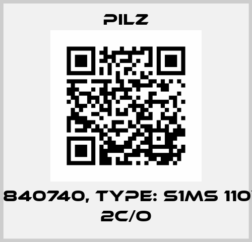 p/n: 840740, Type: S1MS 110VAC 2c/o Pilz
