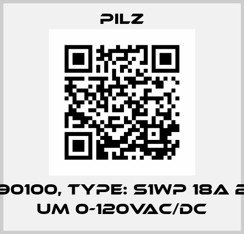 p/n: 890100, Type: S1WP 18A 24VDC UM 0-120VAC/DC Pilz