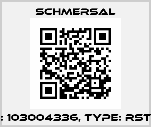 p/n: 103004336, Type: RST16-1 Schmersal