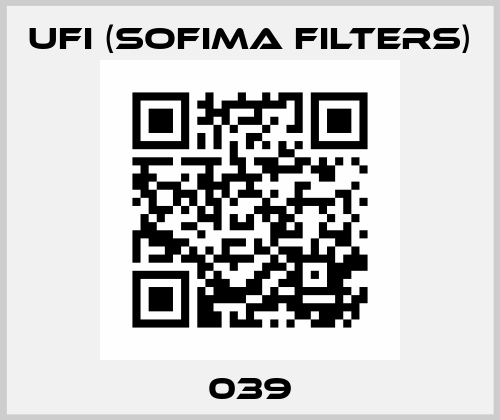 039 Ufi (SOFIMA FILTERS)