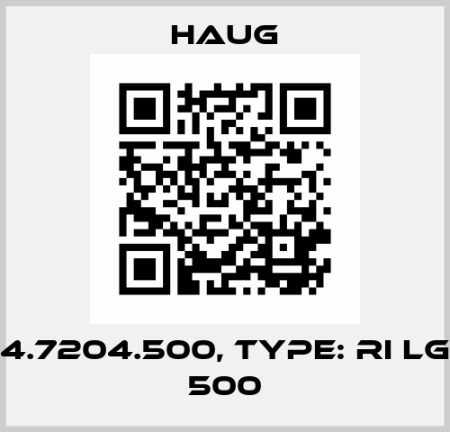 P/N: 04.7204.500, Type: RI LG 7204 500 Haug