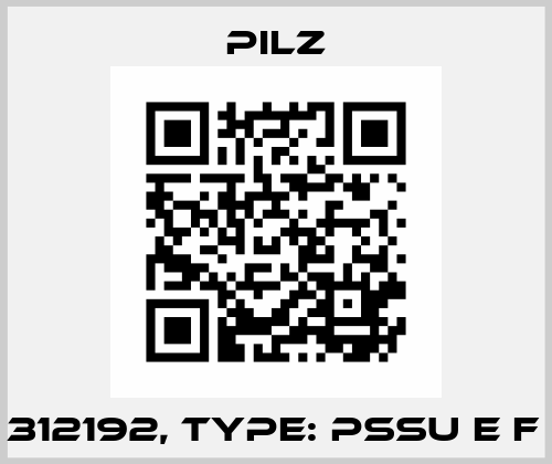 p/n: 312192, Type: PSSu E F PS2 Pilz