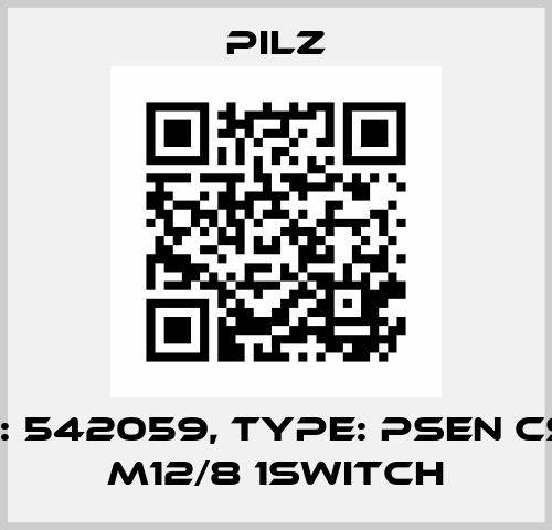 p/n: 542059, Type: PSEN cs5.1 M12/8 1switch Pilz