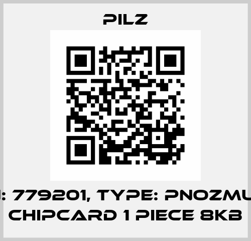 p/n: 779201, Type: PNOZmulti Chipcard 1 piece 8kB Pilz