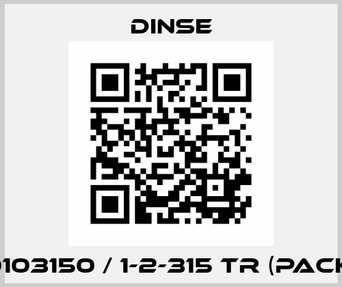 6290103150 / 1-2-315 TR (pack x10) Dinse